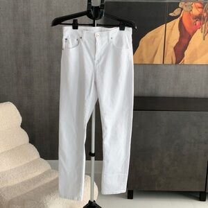 AG Adriano Goldschmied Ex-Boyfriend Slouch Slim White Denim 26